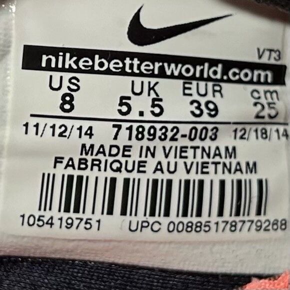 Nike Free TR Fit 5 718932-003 Women’s Size 8 Black Pink Athletic Running Shoes - Picture 13 of 13